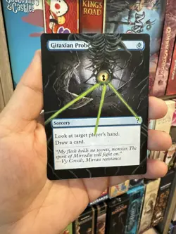 Gitaxian Probe (White Border) Mystery Booster 2 Borderless hand painted Alter - Image 1