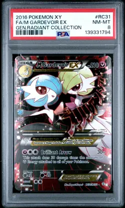 2016 Pokemon Xy Generations Radiant Coll Mega Gardevoir EX Full Art PSA 8 #RC31 - Image 1