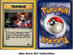 2000 Pokemon, Team Rocket, #72/82 Rocket's Sneak Attack, Rare (b) - Image 1