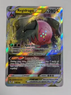 Regidrago VSTAR 136/195 SWSH12: Silver Tempest Ultra Rare Pokemon TCG NM - Image 1