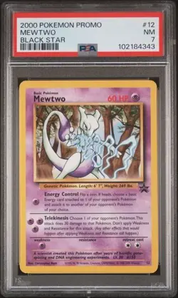 Mewtwo Pokemon Blackstar Promo PSA Graded 7 - Image 1