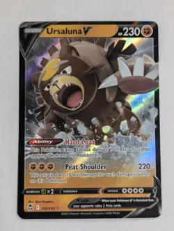 Ursaluna V 102/195 Swsh12: Sword & Shield - Silver Tempest Holo Pokemon TCG - NM - Image 1
