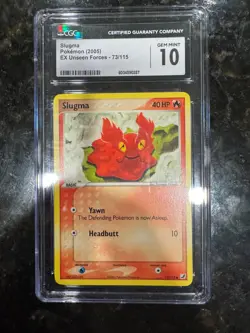 2005 Slugma 73/115 Pokemon EX Unseen Forces Regular CGC Gem Mint 10 - Image 3
