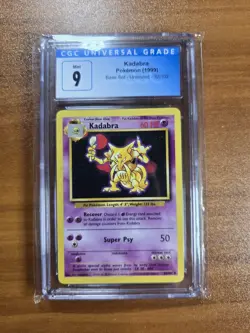 Pokemon TCG Kadabra 32/102 Base Set Uncommon CGC 9 Mint - Image 1