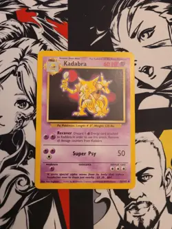 Pokemon TCG - Kadabra 32/102 WotC Base Set Unlimited Uncommon - LP - Image 1