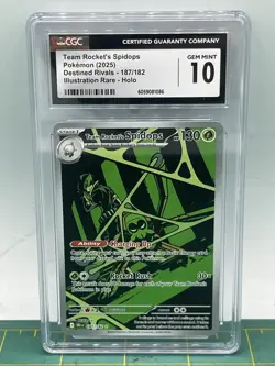 POKEMON Team Rocket's Spidops 187/182 Sv10: Destined Rivals Holo CGC 10 - Image 1