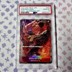Roronoa Zoro OP01-025 PSA 10 Alternate Art Romance Dawn One Piece Card - Image 1