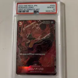 One Piece Romance Dawn #025 Roronoa Zoro OP01 Alternate Art PSA 10 - Image 1