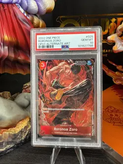 2022 ONE PIECE OP01 ROMANCE DAWN ALTERNATE ART #025 RORONOA ZORO PSA 10 - Image 1
