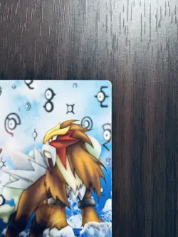 . [a visible crease] ZUKAN Carddass Entei & Unown 2005 AG Pokemon Card Japanese - Image 3