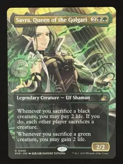 1x MTG Savra, Queen of the Golgari (Anime Borderless) - Ravnica Remastered (RVR) - Image 1