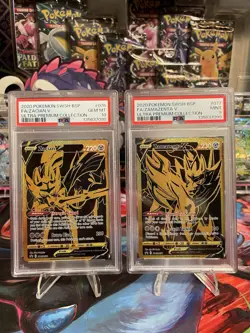 2020 Pokemon SWSH Zacian SWSH076 PSA 10 & Zamazenta SWSH077 PSA 9 Sequential - Image 1
