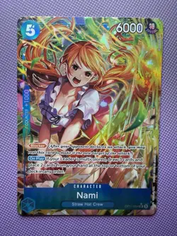 Nami (054) (Alternate Art) OP11-054 A Fist of Divine Speed Foil - Image 1