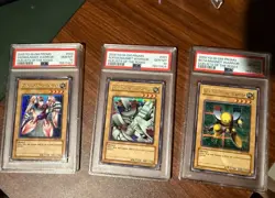 2003 Yu-Gi-Oh Duelists of the Roses Alpha, Beta, Gamma Magnet Warrior PSA 10 - Image 1