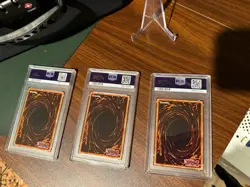 2003 Yu-Gi-Oh Duelists of the Roses Alpha, Beta, Gamma Magnet Warrior PSA 10 - Image 2