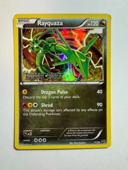 Rayquaza 11/20 Stamped Holo Rare - Pokemon Black & White Dragon Vault LP *BTX - Image 2