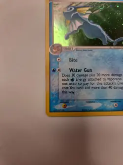Vaporeon 6/17 POP Series 3 Promo Pokemon Card Holo Foil Rare - Image 2