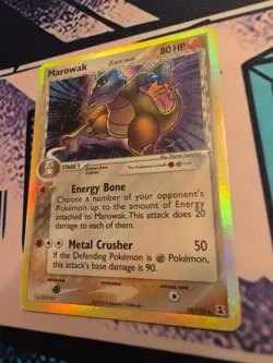 Marowak 10/113 EX Delta Species Reverse Holo Holo Rare Stamp LP Pokemon TCG - Image 2