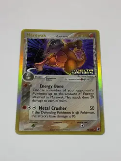 Pokemon TCG Marowak EX Delta Species 10/113 Reverse Holo Holo Rare Stamp LP/MP - Image 1