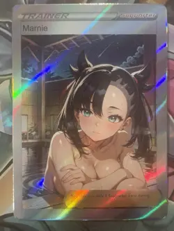 Pokemon Marnie Anime Waifu Custom DIY Trainer Art Pokemon card - Image 2
