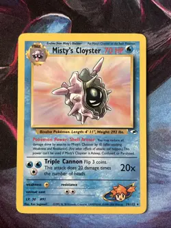 Pokemon TCG Misty's Cloyster #29/132 Gym Heroes Rare - Image 1