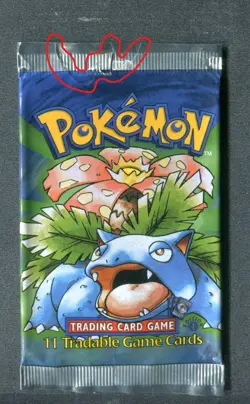 1999 Pokemon English First 1st Edition Booster Pack Wrapper EMPTY Venusaur Art - Image 1