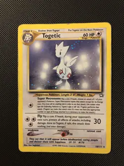 Pokemon Togetic Neo Genesis 16/111 Holo Rare Vintage Card WOTC (Heavy Play) - Image 1