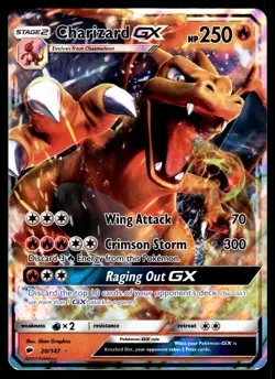 Pokemon TCG Charizard GX Holo Ultra Rare Card Burning Shadows 20/147 NM - Image 1