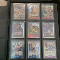 One Piece TCG 9 Card R/SR/SEC Lot - Image 1