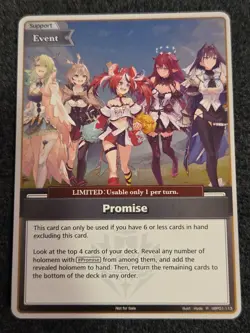 Hololive OCG Bushiroad Promise Near Mint hBP01-113 Promo Card - Image 1