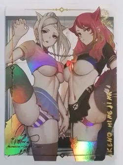 AHRI KDA LEAGUE OF LEGENDS Anime ACG Waifu Gold Cartoon Beauty Holo Card - Image 1