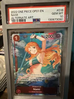 NAMI OP01-016 PSA 10 ALT ART ALPHA PRE-ERRATA One Piece ROMANCE DAWN English - Image 5