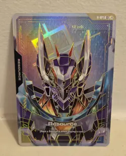GFreD Resource R-025 C++ Gold Alt Art Steel Requiem Gundam Card Game GD03 NM - Image 1