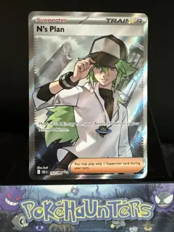 Pokemon Card N’s Plan 163/086 Black Bolt Full Art Trainer Near Mint - Image 1