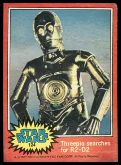 1977 Topps Star Wars #124 Threepio searches for R2-D2 - Image 1