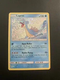 Lapras 5/12 Holo Rare 2019 Mcdonald's Promo Pokemon Card - Image 1