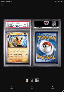 Pokemon Jolteon Poke Ball Prismatic Evolutions PSA 10 Gem MT - Image 3