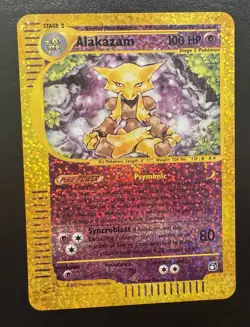 Pokemon Alakazam Aquapolis Reverse Holo Jumbo Box Topper 1/12 - Image 1