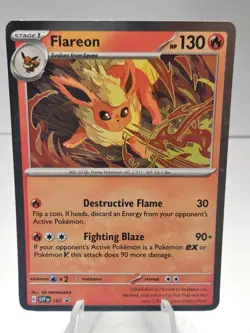Pokemon Flareon SVP 167 Scarlet & Violet Cosmos Holo Black Star Promo - Image 1