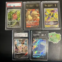 Pokemon Tcg Graded Card Lot Of 5 PSA/Cgc/wag Slabs Includes Grade 10, 9 and More - Image 1