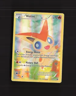 Victini XY117 XY Full Art Black Star Promo Holo Pokemon Card DMG - Image 1