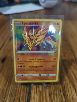 Pokemon TCG Zamazenta Vivid Voltage 102/185 Holo Amazing Rare - Image 1