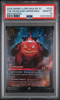 The Headless Horseman Disney Lorcana En 10-Whispers In The Well Enchanted PSA 10 - Image 1