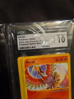 2002 Pokemon League Promo Black Star #52 Ho-Oh Pokemon Center Ny Stamp CGC GEM10 - Image 4