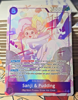 Sanji and Pudding SR EB02-035 Alt Art Anime 25th Collect One Piece ENGLISH NM - Image 1