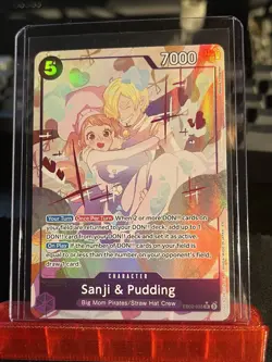 Sanji and Pudding SR EB02-035 Alt Art Anime 25th Collect One Piece ENGLISH NM - Image 1