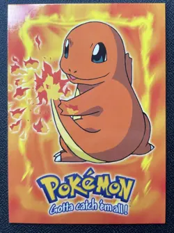 Charmander #04 Topps Black Logo E4 of 12 1999 Non Holo Pokemon Card LP - Image 1
