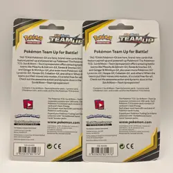 2x Sealed TEAM UP Blister Packs (Pikachu SM162 + Mimikyu SM163) Pokemon Cards - Image 2