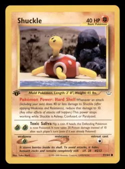 Shuckle 51/64 1st Edition Neo Revelation 2001 Pokemon - Image 1