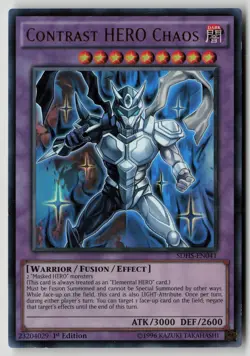 Yugioh Contrast HERO Chaos SDHS-EN041 1st Edition Ultra Rare NM - Image 1